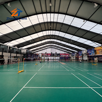 Dôme sportif modulaire Arcum pour terrains de badminton, structure en alliage 6061-T6, résistant au vent 100 km/h, toit en PVC double couche, extérieur, toutes saisons