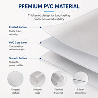 Protecteur de table en PVC givré, couverture de table en PVC transparent mat, imperméable, résistant à l'huile, résistant aux rayures, flexible, découpable