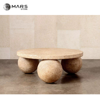 Table Globe Table basse en marbre Ensemble de luxe moderne Rectangle bas Cube danois Socle en marbre
