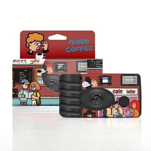 "Meet You" Illustrated Disposable Point and Shoot <strong>Camera</strong> <strong>Film</strong> <strong>Roll</strong> Color 24 Shots Disposable <strong>Film</strong> <strong>Camera</strong> - Product Image 1