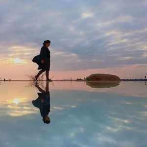 Hot hiện đại lớn lớn Kim Loại Điêu khắc nghệ thuật thép không gỉ gương Bầu Trời cho ngoài trời - Product Image 3