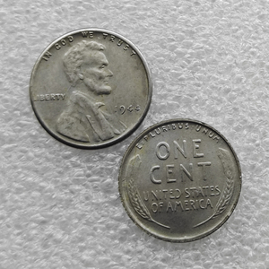 Pièces commémoratives de style antique en acier et fer, 1944-P, S, D, États-Unis, 1 cent, « Lincoln - Épis de blé inversés », cadeaux - Product Image 2