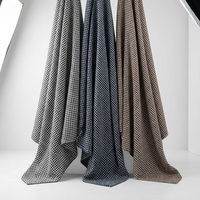 Tissu Tweed Uni et à Carreaux en Coton Biologique Peigné Teint en Fil, Poids Moyen 260 GSM, Anti-Moisissure, Anti-Boulochage, Tissé Sur Commande, Unisexe