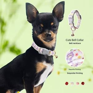 Großhandel Umweltfreundliches Polyester Anti-Verlust Haustier-Halsband - Verstellbarer Blumenmuster Koreanischer/Japanischer Stil für Hunde/Katzen - Product Image 1