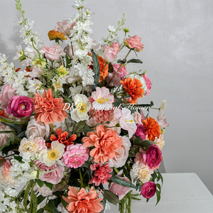 Nouvelle grande boule de fleurs artificielles, centre de table, boule de fleurs colorée en soie pour la décoration de table de mariage ou d'événement - Product Image 4