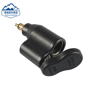 Motorcycle Cigarette Lighter <b>Socket</b> <b>12V</b> Dual Usb Charger Plug Waterproof For Retrofit Upgrade Plastic Material - Product Image 1