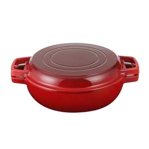Ustensiles de camping <span class=keywords><strong>en</strong></span> <span class=keywords><strong>fonte</strong></span> pré-assaisonnés, ensemble 2-<span class=keywords><strong>en</strong></span>-1 : <span class=keywords><strong>cocotte</strong></span>, pot à pain et poêle à frire <span class=keywords><strong>en</strong></span> <span class=keywords><strong>fonte</strong></span> avec couvercle, compatible four - Product Image 1