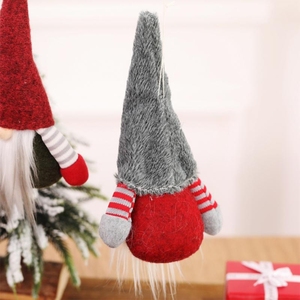 Figurine de père noël Tomte <span class=keywords><strong>scandinave</strong></span> Gnome de Noël Jouet elfe en peluche Mini décor succulent pour balcon de cour extérieur pour Noël - Product Image 4