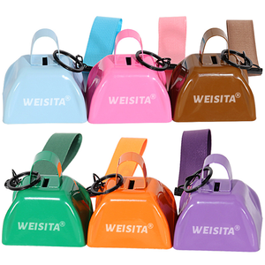 Bel sapi logam kuat 3 inci, dengan cincin pegangan bel sapi Ling Untuk Olahraga Promosi pembuat kebisingan 3 "bel sapi untuk sekolah - Product Image 2