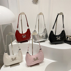 El nuevo estilo de verano Pure Color 2025 es elegante, simple y dulce, con un bolso de un solo hombro inclinado para las axilas para mujer - Product Image 4