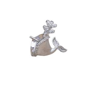 Colgante de Plata S925 con Forma de Ballena, Soporte Vacío, Diseño de Cola de Pez, JG5961, Accesorio para Joyería de Perlas DIY - Product Image 5