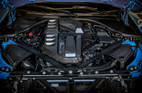 Kit d'admission d'air amélioré en fibre de carbone sèche avec filtre conique de course et tuyau rigide pour moteur BMW G80 M3 G82 M4 S58