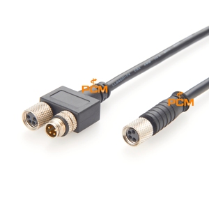 M8 havacılık fiş Y T I tipi adaptör 1 erkek 2 kadın kablo ayırıcı 3 yollu bir kod 4 Pin dairesel konnektör uzatma kablosu - Product Image 2