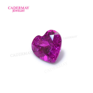 Cadermay Rose Violet Sapphire Heart Shape Loose Stone Natural Gemstone For Ring Making - Product Image 2