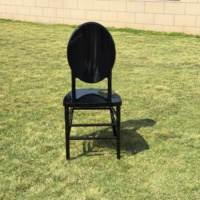 Chaise Chiavari ovale empilable en résine blanche pour réception de mariage, hôtel, événement, location de chaises de fête