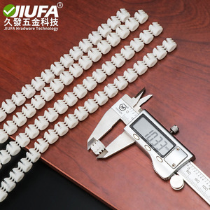 JiuFa Furniture Three In One Connector Nylon Plastic Expansion Embedded Nut Row For Cabinet <b>Shelf</b> Support - Product Image 1