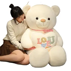 Supergroßer Bär mit Herz Teddybär Plüschtiel gefülltes Tier Plüsch Feiertagsgeschenk Puppe Plüsch individuelles Valentinstag-Bär-Spielzeug