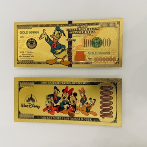 Банкноты-карточки с Микки Маусом, Минни, Дональдом Даком, Дейзи, Гуфи и Плуто — знаменитые персонажи анимационных мультфильмов, для подарков и сувениров - Product Image 2