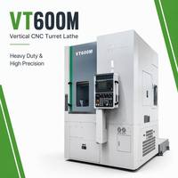 Tour CNC vertical DRC VT600, 3 axes, commande FANUC, haute précision 0,008 mm, robuste, pour usinage industriel du métal