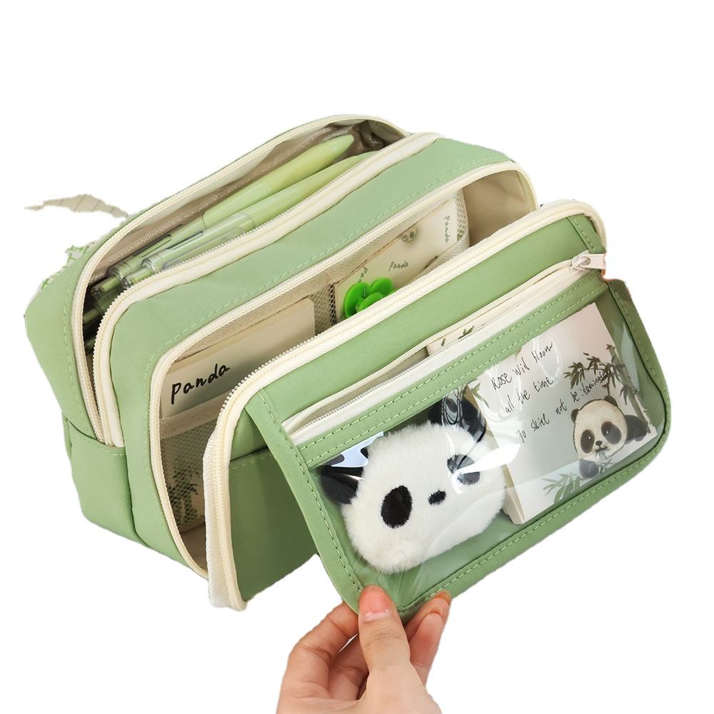 Pencil Case, 4 Compartiments Et Porte-Stylo Intérieur Grande Trousse De