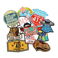 Accessoires de vêtements avec logo personnalisé patchs ronds patch en tissu de broderie bricolage avec configuration de couleur personnalisée