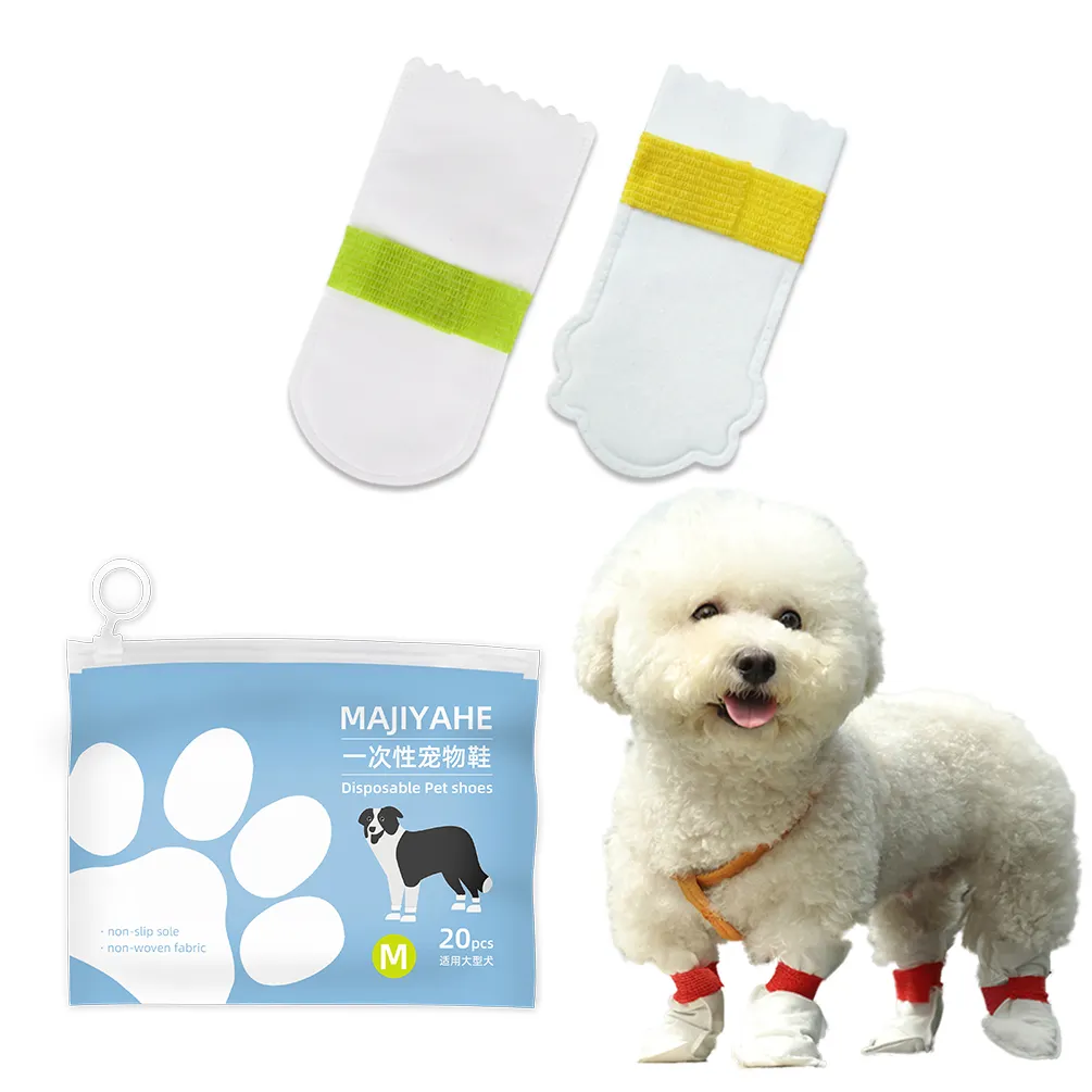 New Disposable Dog Boots Pet Shoes for Dogs Waterproof Non Slip Soft Disposable Dog Shoes