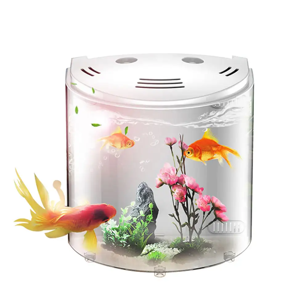 Hot Selling Usb Interface Fish Tank Accessories Acrylic Salt Water Small Plastic Fish Farm Aquarium Tank