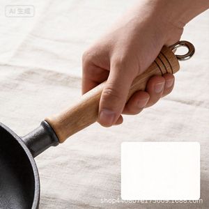<b>Cast</b> Iron Frying <b>Pan</b> Flat Bottom Uncoated Non Stick For Stir Fry <b>Pan</b> Fry Grill Bake Home Outdoor Use - Product Image 1