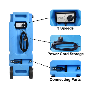 Ventilador industrial de tambor de refrigeración por aire de oscilación de 3 velocidades de 1/4HP, ventilador eléctrico de rueda giratoria de 220V con fuente de alimentación de CA de nuevo diseño - Product Image 3