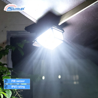 Lampe Solaire de Jardin IP65 LED pour Couloir, Allée, Escalier, Autoportante avec Détection de Mouvement PIR à 110 Degrés Grand Angle