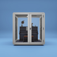Cabine de bureau individuelle démontable pour extérieur, régulée en humidité, pour usage domestique ou professionnel