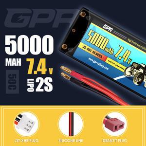 <span class=keywords><strong>Prix</strong></span> usine 7.4V <span class=keywords><strong>5000</strong></span> MAh 2S High C Rate 80C Lithium Lipo Batterie avec Deans T Connecteur pour RC Drone Car - Product Image 3