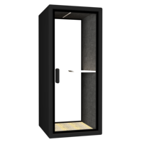 Cabine de bureau insonorisée mobile et moderne avec ventilation et éclairage LED pour réunions et enregistrements téléphoniques