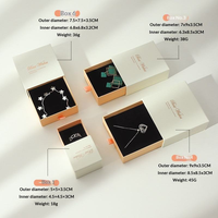 Großhandel Shaher Benutzerdefiniertes Logo Weiß-Grüne Quadratische Schmuckbox mit Schublade für Halsketten, Ringe, Ohrringe und Armbänder