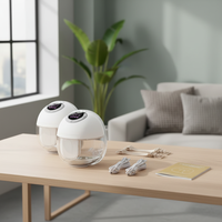 Pompa ASI Elektrik OEM S32 Model Ganda PP Silikon untuk Bayi, Dapat Diisi Ulang via USB, 9 Tingkat, Bebas Ftalat, Portabel, Kecil, Lengkung, Variabel