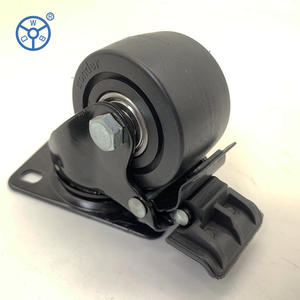 Rueda de Polipropileno Negra WBD de 2 Pulgadas, Rueda Giratoria de Perfil Bajo y Alta Resistencia para Refrigeración con Barra Trasera y Barra Inferior - Product Image 4