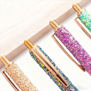 Promotion Sequin <b>Creative</b> Metal Ballpoint Pen with logo Slim Signature Pen Custom Pen Wholesale Suitable for Advertising - Product Image 2