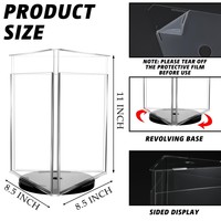Support de menu rotatif à 3 panneaux en acrylique transparent pour table, présentoir publicitaire pour restaurant, bar, café