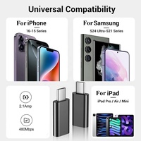 Adaptateur convertisseur Premium Lightning 8 broches femelle vers USB Type C mâle pour iPhone 16 15 Samsung S25 S24 S23 S22 S21