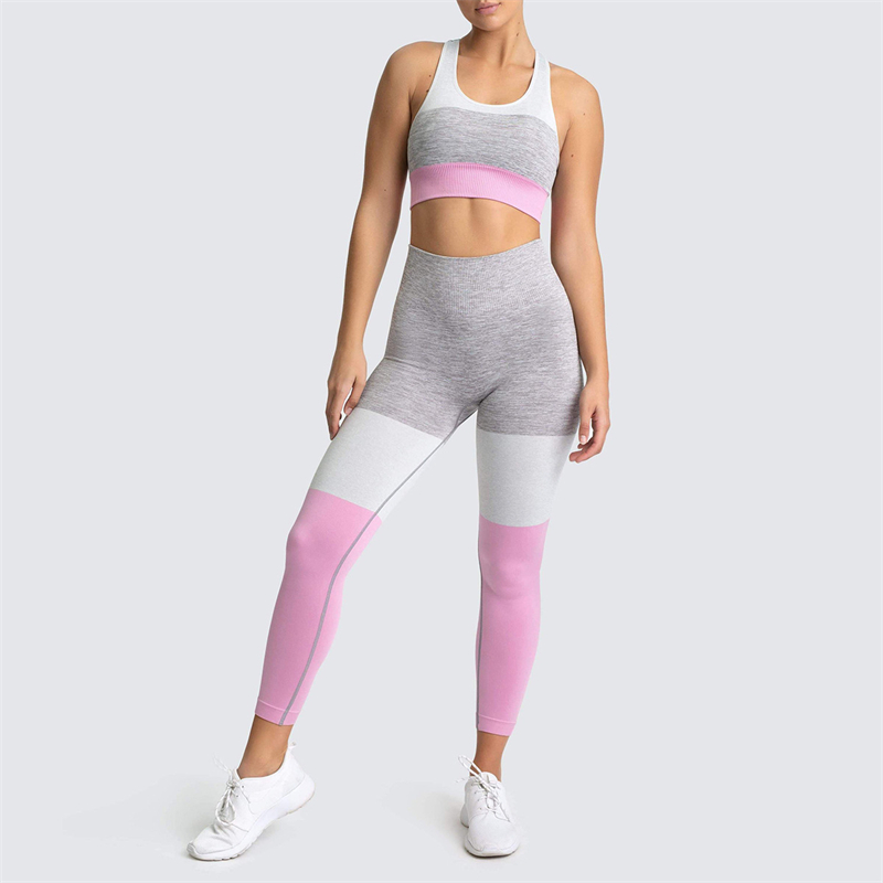 New Fashion Modern Breathable Workout Clothing Women Active Wear  Yoga Pants  BRA  3 colors Hot Sale
