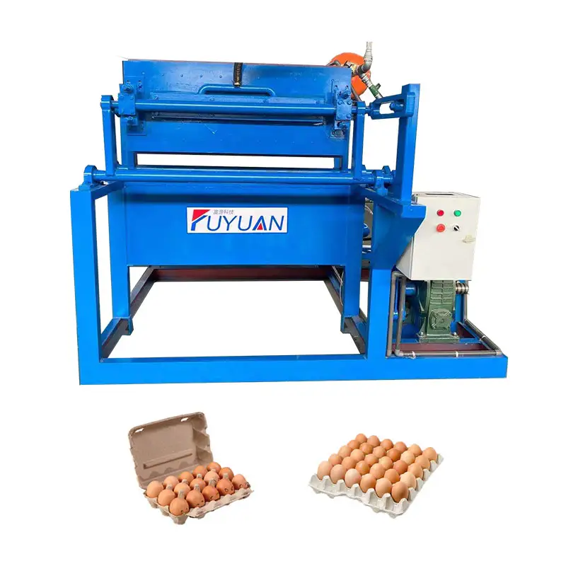 Haute qualité petite capacité 1000-2500 pcs/h plateaux à œufs moulage faisant une machine semi-automatique