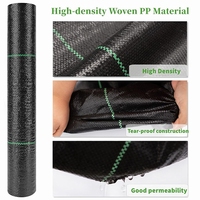 PP tissé couvre-sol maille Anti-herbe contrôle des mauvaises herbes tissu bloqueur paillis Film plastique UV coupe rouleau UV traité tapis de mauvaises herbes rouleau