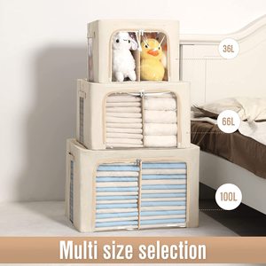 Phòng ngủ tủ quần áo vải chăn tổ chức Quilt lưu trữ túi công suất lớn có thể gập lại hộp lưu trữ cho quần áo - Product Image 3