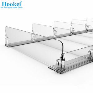 Bandeja de empuje de estante divisor ajustable de plástico de exhibición al por mayor para almacenamiento al por menor - Product Image 1