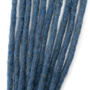 Expédition rapide, logo personnalisé, extensions de cheveux dreadlocks 100% cheveux humains, couleur bleue, locs simples régulières pour coiffure tendance - Product Image 4
