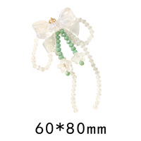 Accessoires de manchette perlés faits main en résine, style Mori, irisés, à petites fleurs, avec nœud à pompons, sportifs, collection Printemps/Été, vente en gros