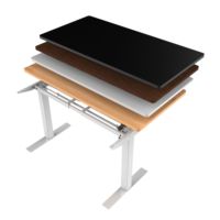 Mobilier commercial haut de gamme Mobilier de bureau au design moderne unique Bureau de direction en acier inoxydable Bureau réglable en hauteur