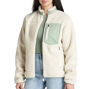 Chaquetas de Invierno al por Mayor, Chaqueta de Manga Larga con Bloques de Color, Sudadera de Forro Polar, Chaqueta Personalizada con Cremallera Completa para Mujer - Product Image 1