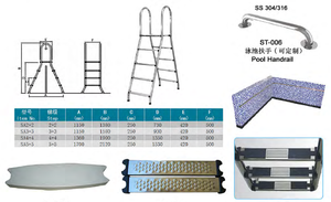 Barre d'appui de sécurité pour échelle de <span class=keywords><strong>piscine</strong></span> en acier inoxydable 304 pour échelle de <span class=keywords><strong>piscine</strong></span> - Product Image 6