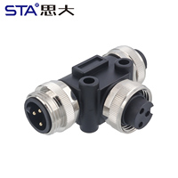 Adaptateur en T étanche IP67 NMEA2000 7/8, 3, 4, 5, 6 broches, Mâle vers Femelle, Un vers Deux, Connecteur Répartiteur Industriel M12 vers 7/8